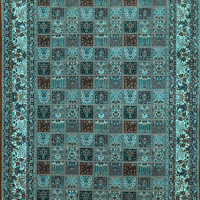 Machine Washable Persian Light Blue Traditional Rug, wshtr948lblu