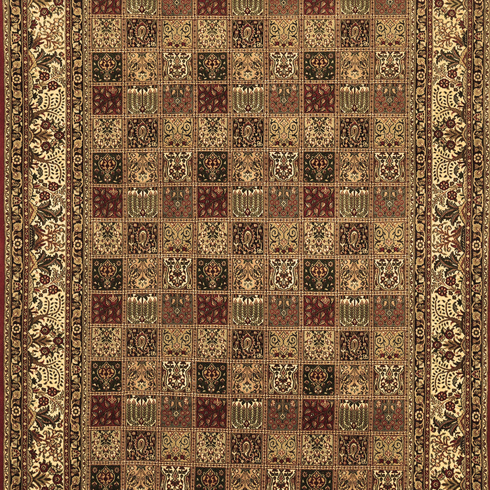 Machine Washable Persian Brown Traditional Rug, wshtr948brn