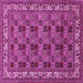 Square Machine Washable Persian Pink Traditional Rug, wshtr948pnk