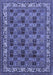 Machine Washable Persian Blue Traditional Rug, wshtr948blu