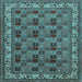 Square Persian Light Blue Traditional Rug, tr948lblu