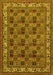 Machine Washable Persian Yellow Traditional Rug, wshtr948yw