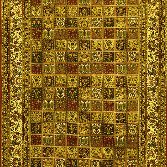 Machine Washable Persian Yellow Traditional Rug, wshtr948yw