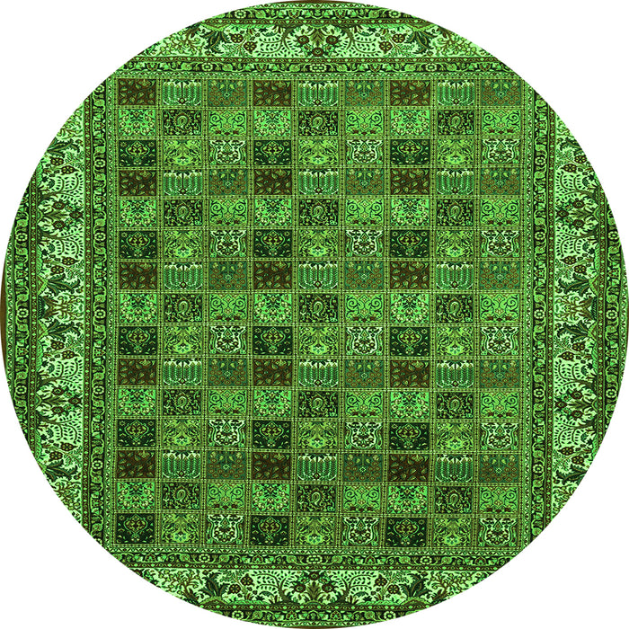 Machine Washable Persian Green Traditional Area Rugs, wshtr948grn