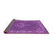 Sideview of Medallion Purple Traditional Rug, tr949pur