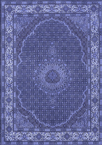 Medallion Blue Traditional Rug, tr949blu