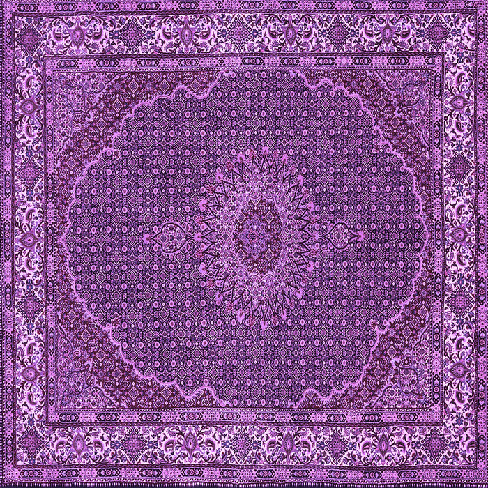 Square Medallion Purple Traditional Rug, tr949pur