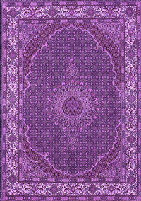 Medallion Purple Traditional Rug, tr949pur