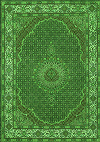 Medallion Green Traditional Rug, tr949grn