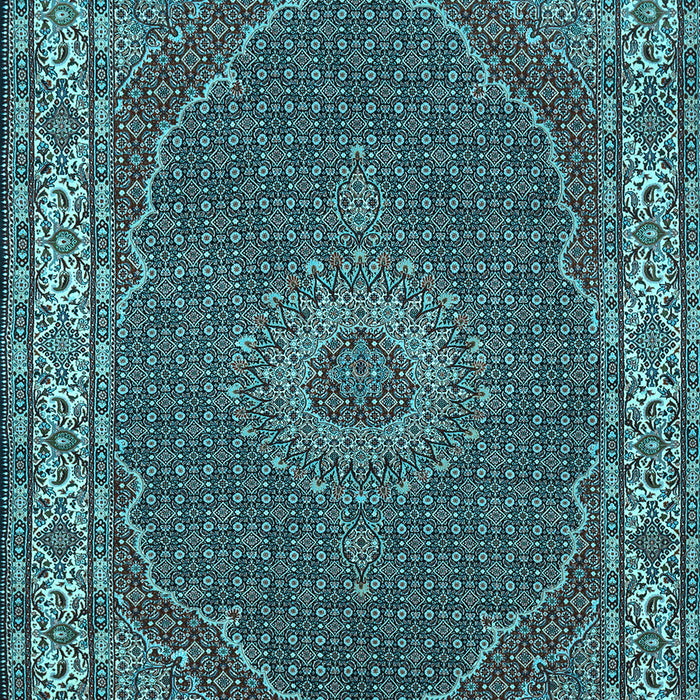 Medallion Light Blue Traditional Rug, tr949lblu