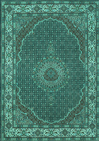 Medallion Turquoise Traditional Rug, tr949turq