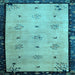 Square Oriental Light Blue Asian Inspired Rug, tr94lblu