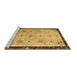 Sideview of Machine Washable Oriental Brown Asian Inspired Rug, wshtr94brn