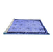 Sideview of Machine Washable Oriental Blue Asian Inspired Rug, wshtr94blu