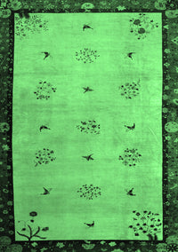 Oriental Emerald Green Asian Inspired Rug, tr94emgrn