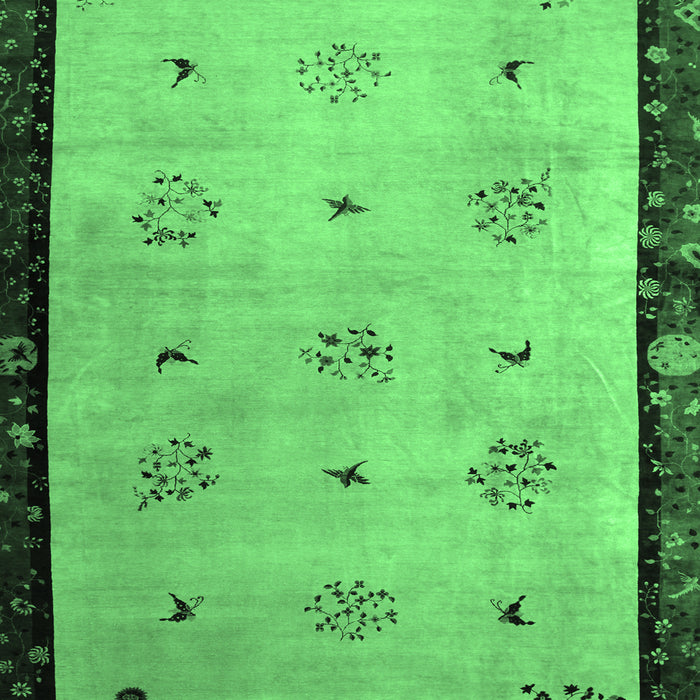 Oriental Emerald Green Asian Inspired Rug, tr94emgrn