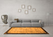 Machine Washable Oriental Orange Asian Inspired Area Rugs in a Living Room, wshtr94org