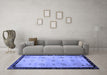 Machine Washable Oriental Blue Asian Inspired Rug in a Living Room, wshtr94blu