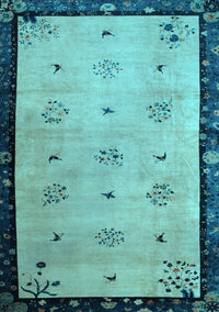 Oriental Light Blue Asian Inspired Rug, tr94lblu