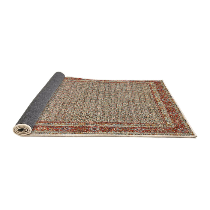 Sideview of Traditional Sienna Brown Persian Rug, tr950