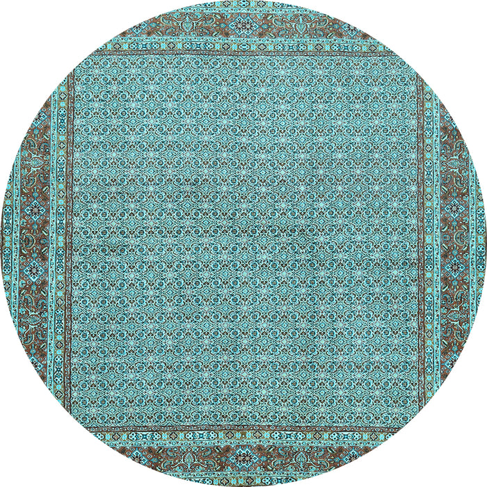 Round Persian Light Blue Traditional Rug, tr950lblu