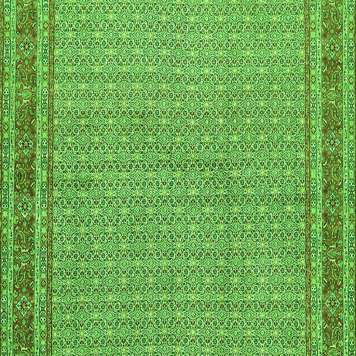 Serging Thickness of Machine Washable Persian Green Traditional Area Rugs, wshtr950grn