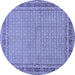 Round Persian Blue Traditional Rug, tr950blu