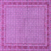 Square Persian Purple Traditional Rug, tr950pur