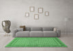 Machine Washable Persian Emerald Green Traditional Area Rugs in a Living Room,, wshtr950emgrn