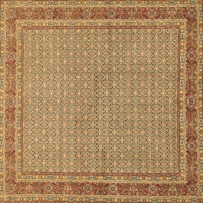 Square Persian Brown Traditional Rug, tr950brn