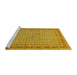 Sideview of Machine Washable Persian Yellow Traditional Rug, wshtr950yw