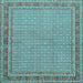 Square Persian Light Blue Traditional Rug, tr950lblu