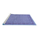 Sideview of Machine Washable Persian Blue Traditional Rug, wshtr950blu