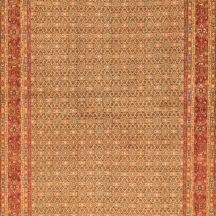 Serging Thickness of Machine Washable Persian Orange Traditional Area Rugs, wshtr950org