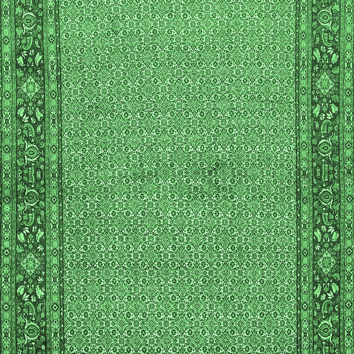 Machine Washable Persian Emerald Green Traditional Area Rugs, wshtr951emgrn