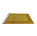 Sideview of Machine Washable Persian Yellow Traditional Rug, wshtr951yw