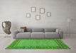 Machine Washable Persian Green Traditional Area Rugs in a Living Room,, wshtr951grn