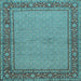 Square Persian Light Blue Traditional Rug, tr951lblu