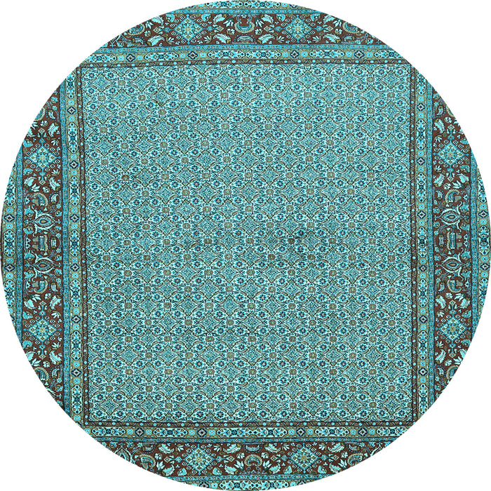 Round Persian Light Blue Traditional Rug, tr951lblu