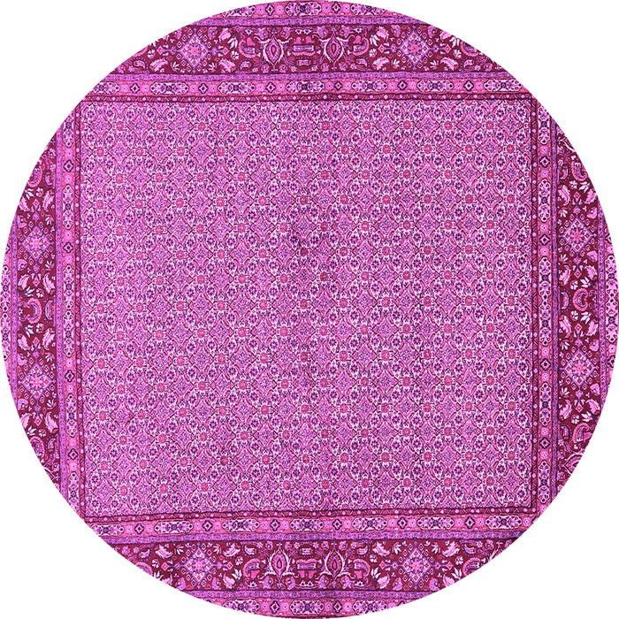 Round Machine Washable Persian Pink Traditional Rug, wshtr951pnk