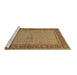 Sideview of Machine Washable Persian Brown Traditional Rug, wshtr951brn
