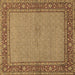 Square Persian Brown Traditional Rug, tr951brn