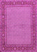 Machine Washable Persian Pink Traditional Rug, wshtr951pnk