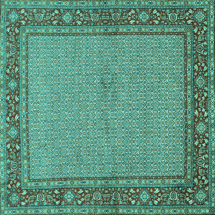 Square Persian Turquoise Traditional Rug, tr951turq