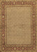 Machine Washable Persian Brown Traditional Rug, wshtr951brn