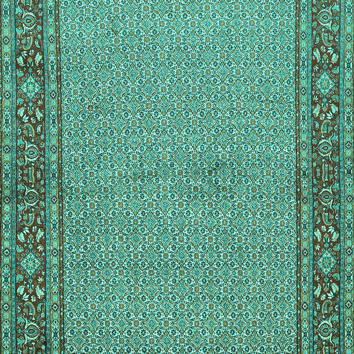 Machine Washable Persian Turquoise Traditional Area Rugs, wshtr951turq