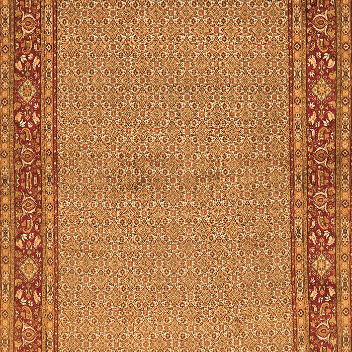 Serging Thickness of Machine Washable Persian Orange Traditional Area Rugs, wshtr951org