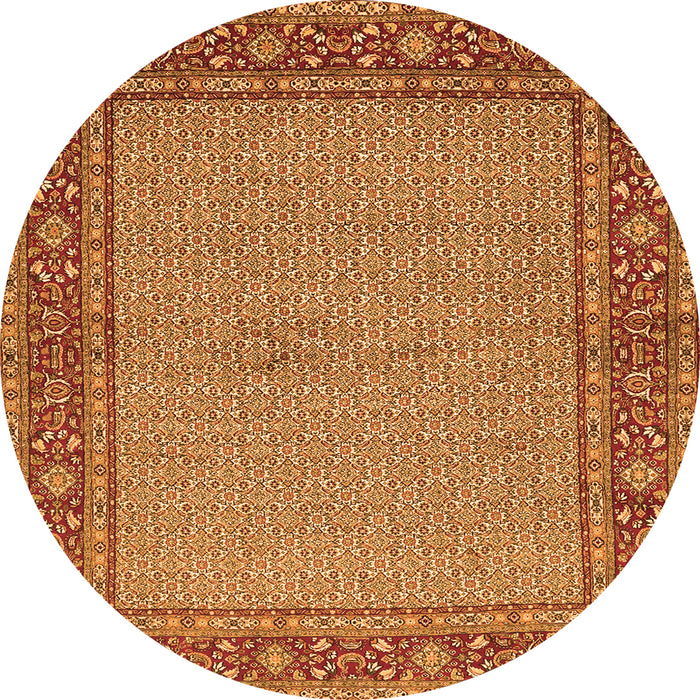 Square Persian Orange Traditional Rug, tr951org