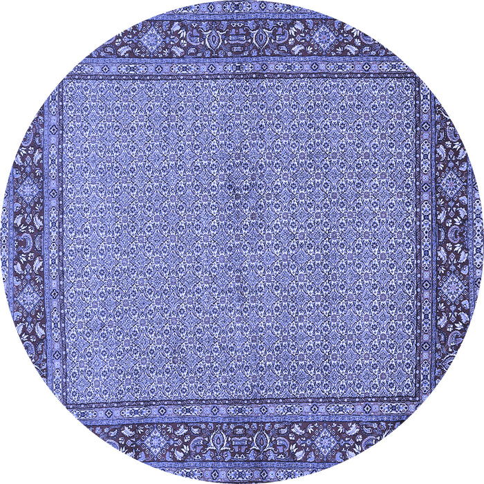 Round Persian Blue Traditional Rug, tr951blu
