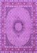 Machine Washable Medallion Purple Traditional Area Rugs, wshtr952pur